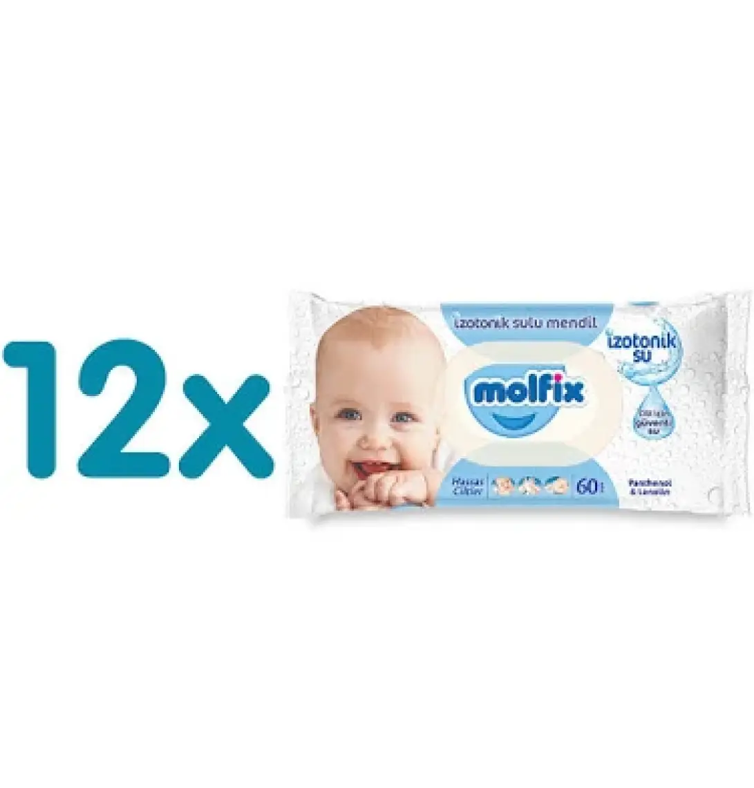 Molfix İzotonik Sulu Islak Mendil Hassas Ciltler 720 Adet