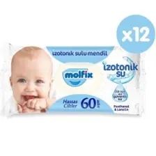 Molfix İzotonik Sulu Islak Mendil Hassas Ciltler 720 Adet