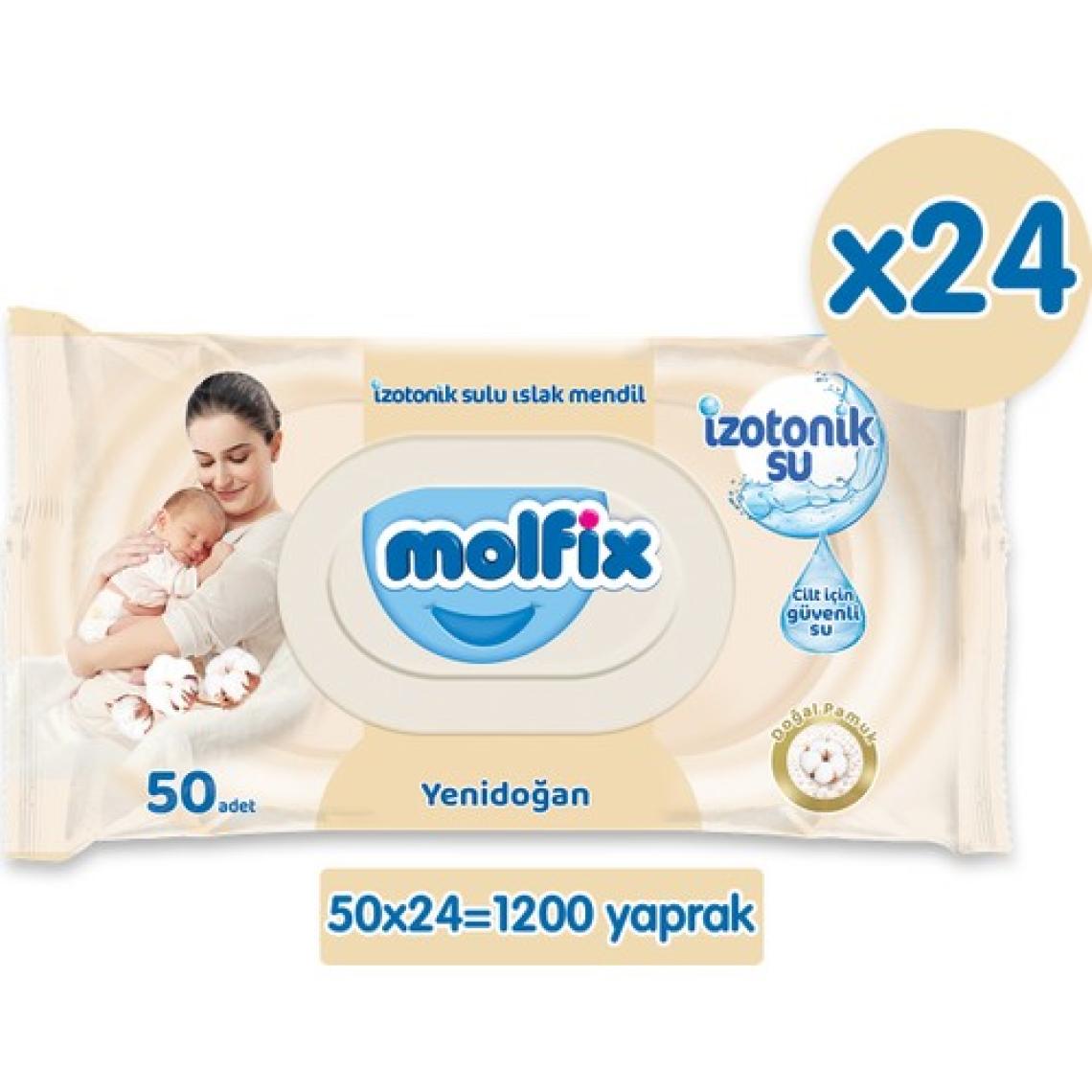 Molfix İzotonik Sulu Islak Mendil Yenidoğan 1200 Adet