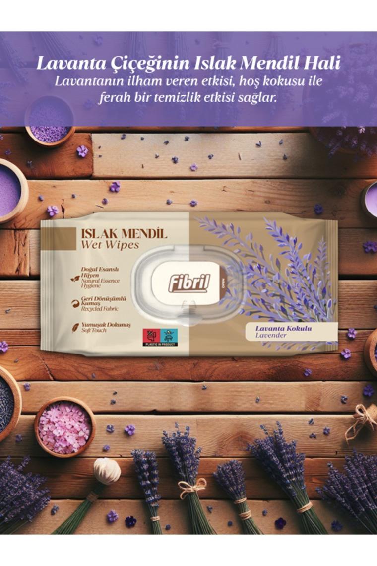 Fibril Baby Islak Havlu Mendil 90 Yaprak Lavanta Kapaklı 24 Lü Set 2160 Yaprak