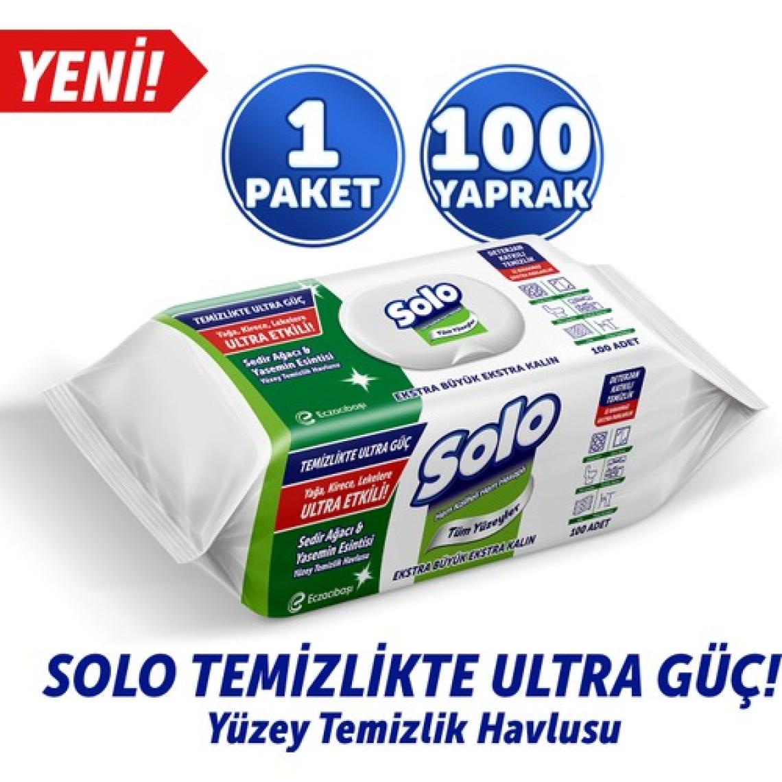 Solo Temizlikte Ultra Güç Sedir Ağacı&Yasemin Esintisi Yüzey Temizlik Havlusu 100 Yaprak