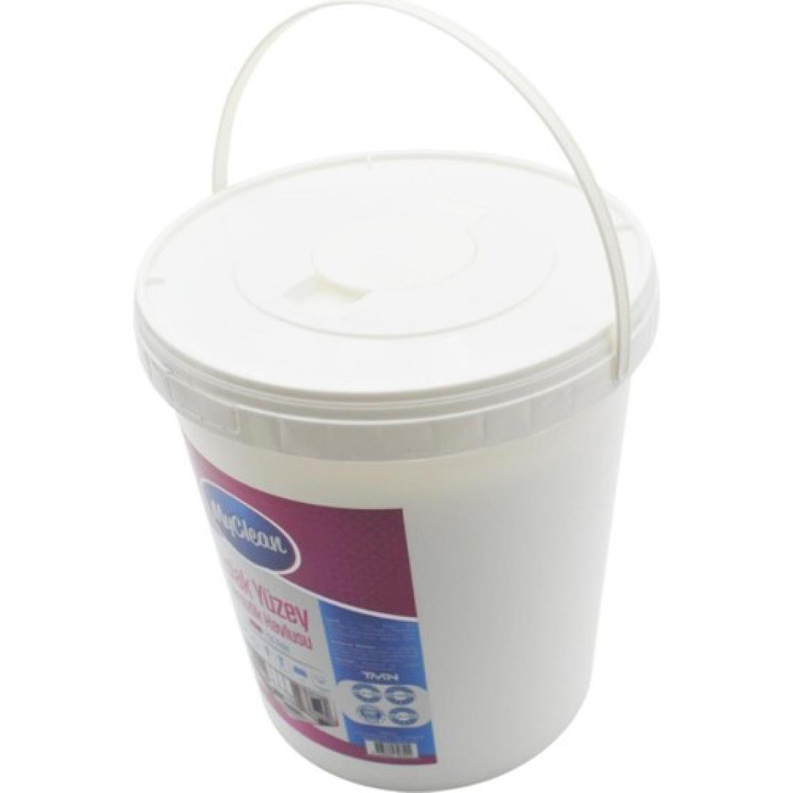 Myclean Beyaz Sabun Katkılı Islak Yüzey Temizlik Havlusu 250 Yaprak Plastik Kovada
