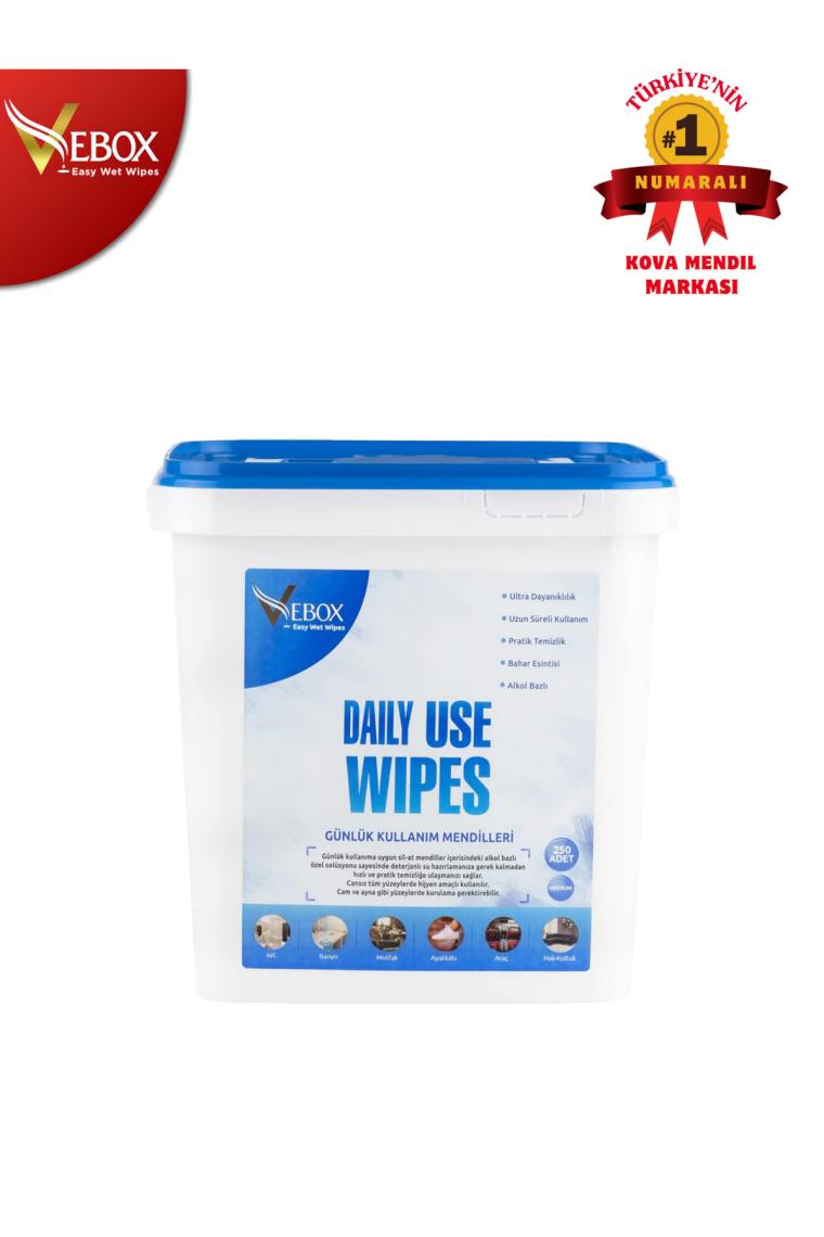 Daily Use Wipes Günlük Kulanım Kova Islak Mendil 250 Adett