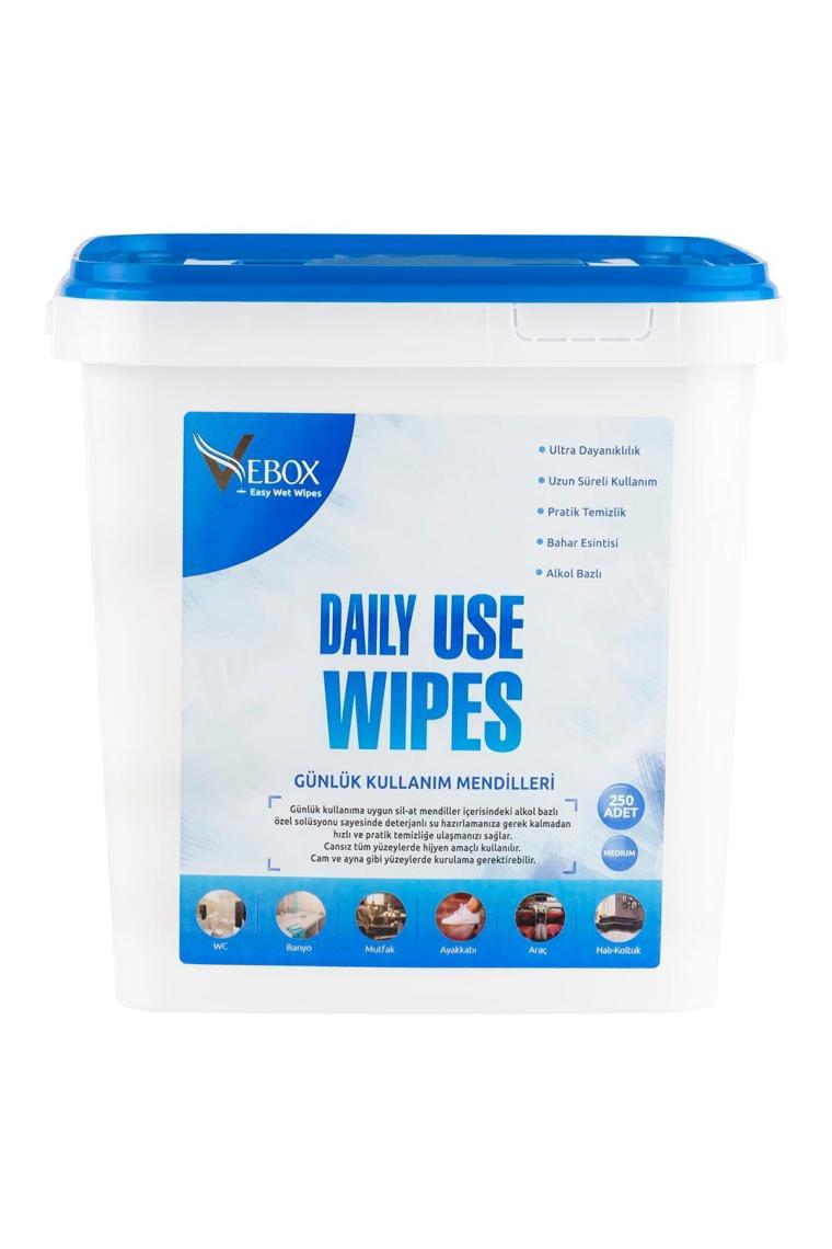 Daily Use Wipes Günlük Kulanım Kova Islak Mendil 250 Adett