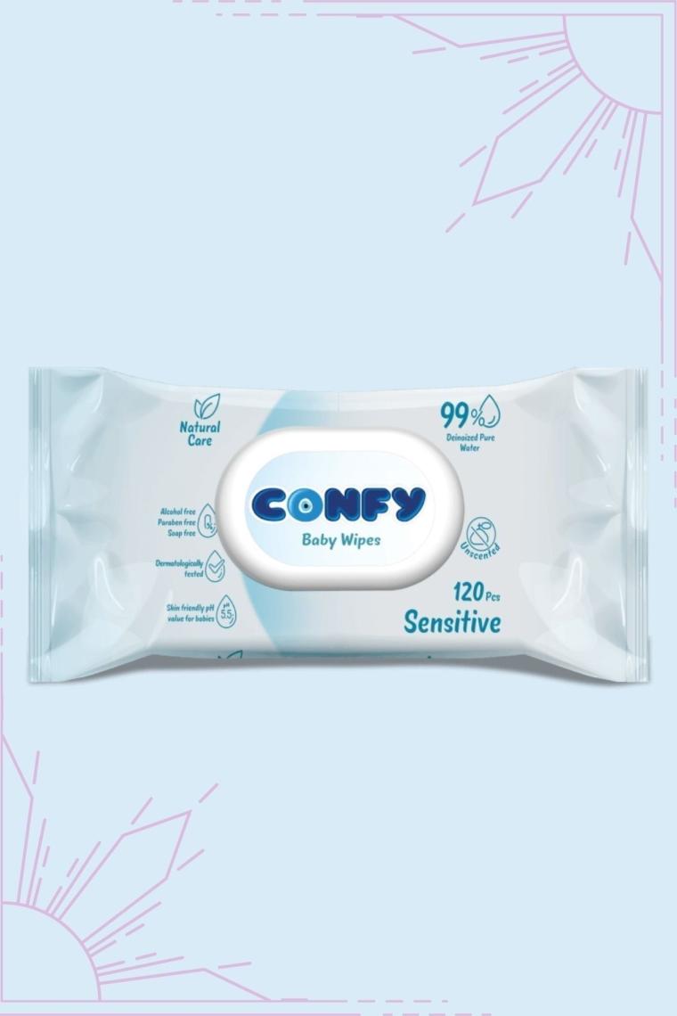 Confy Premium Sensitive Islak Mendil 120 Adet (12 Paket)