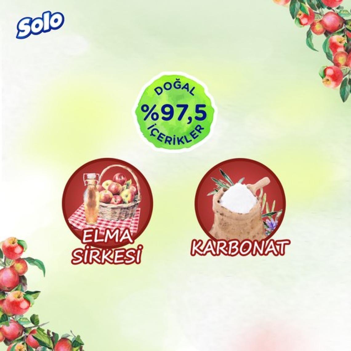 Solo Doğal Hijyen Elma Sirkesi & Karbonat Islak Mendil 12'li 600 Yaprak