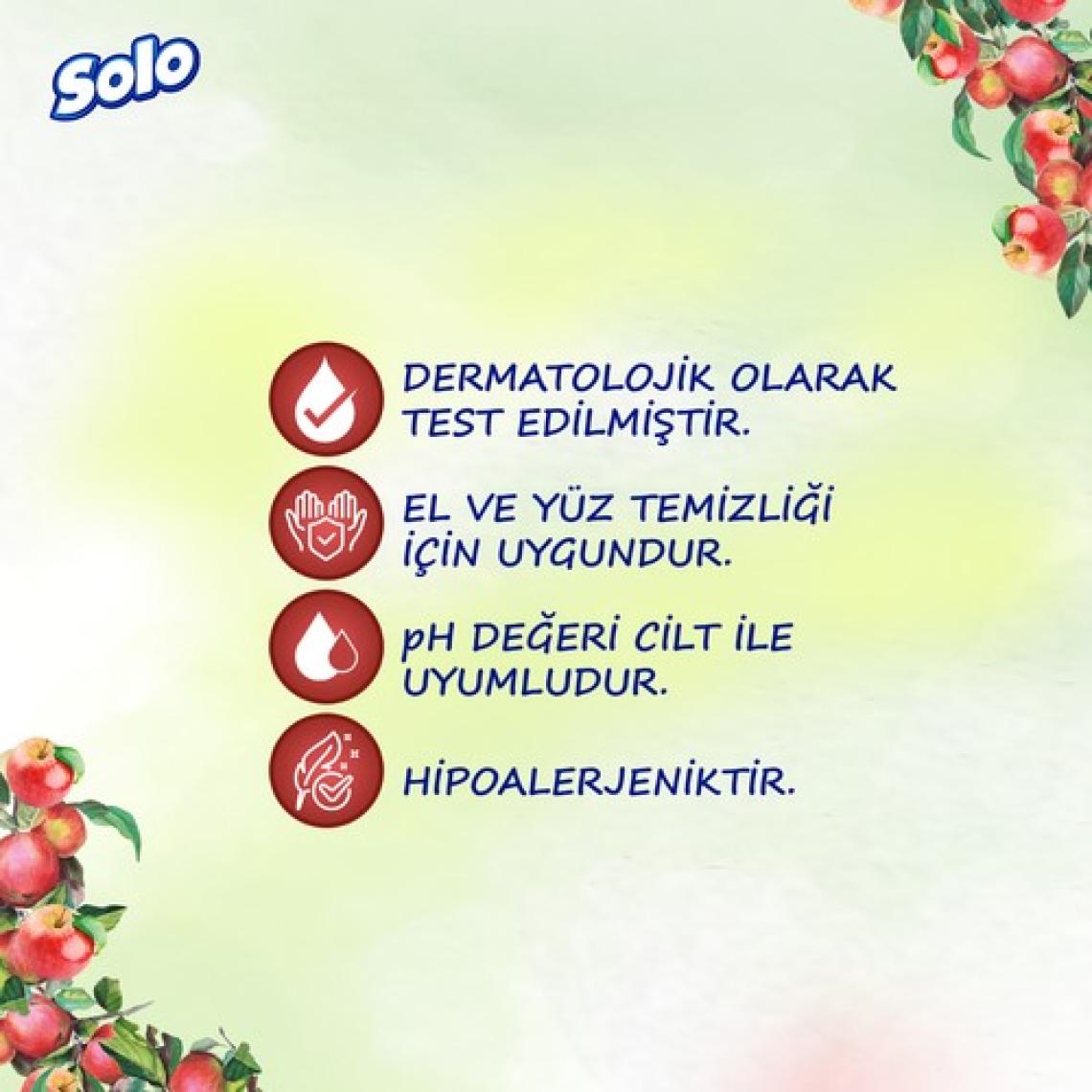 Solo Doğal Hijyen Elma Sirkesi & Karbonat Islak Mendil 12'li 600 Yaprak