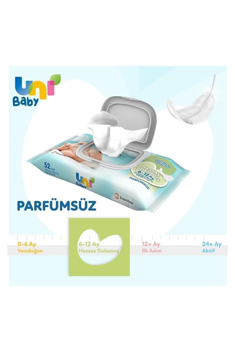 Uni Baby Hassas Dokunus Islak Mendil 12x52 (624 Yaprak)