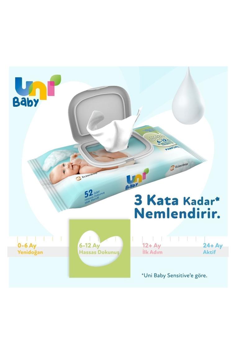 Uni Baby Hassas Dokunus Islak Mendil 12x52 (624 Yaprak)
