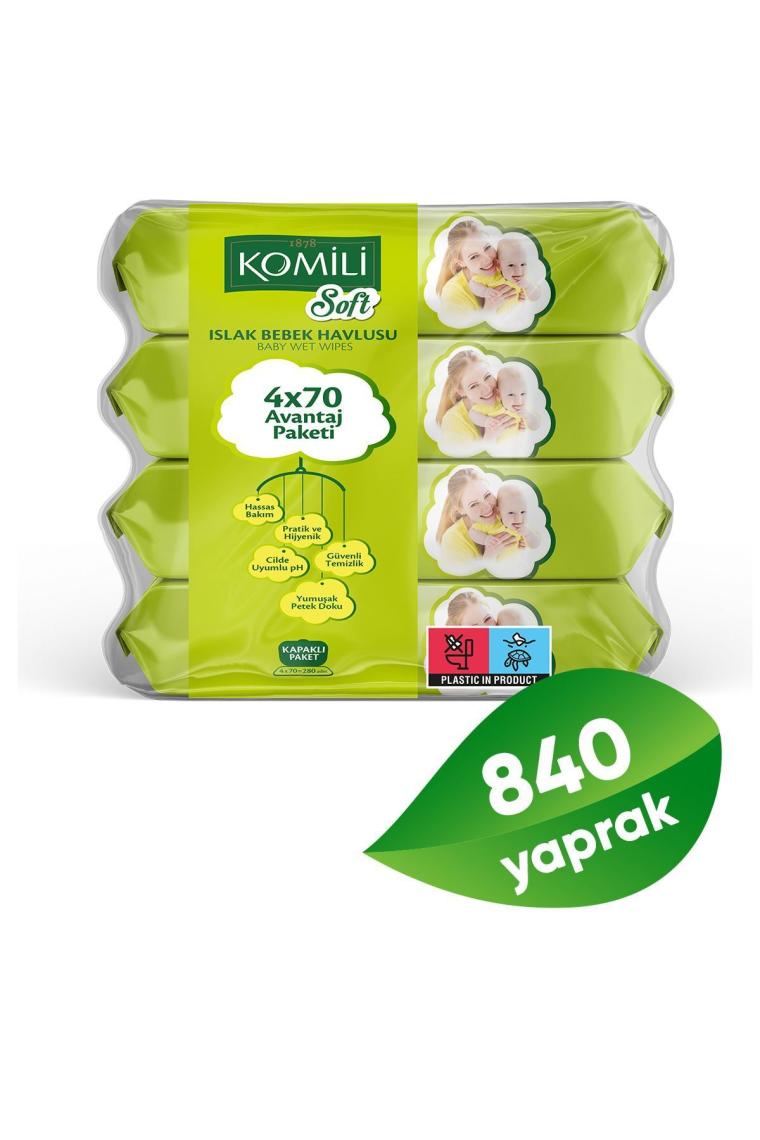 Komili Soft 70 Yaprak 12'li Paket Islak Mendil