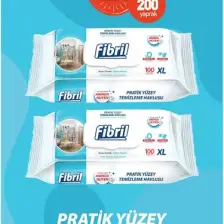 Fibril Pratik Yüzey Temizlik Havlusu Beyaz Sirkeli Sabun Kokulu 2 x 100 (Toplam 200 Yaprak)