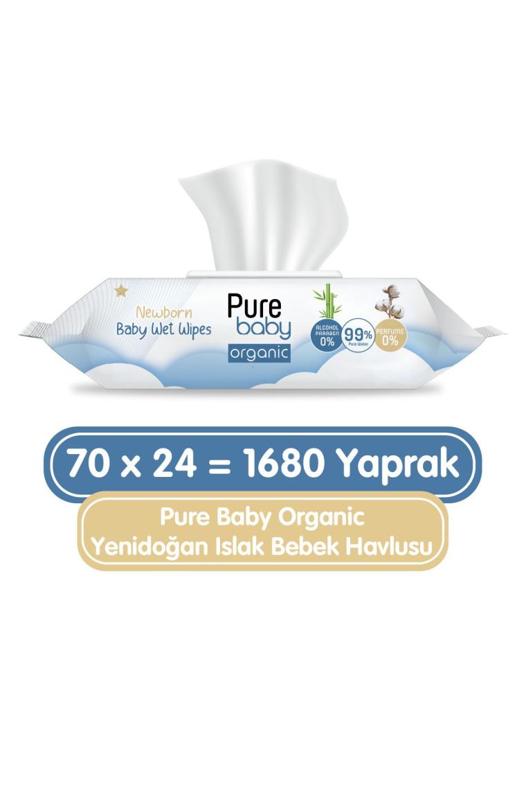 Organic Yenidoğan Islak Havlu 24x70 (1680 YAPRAK)
