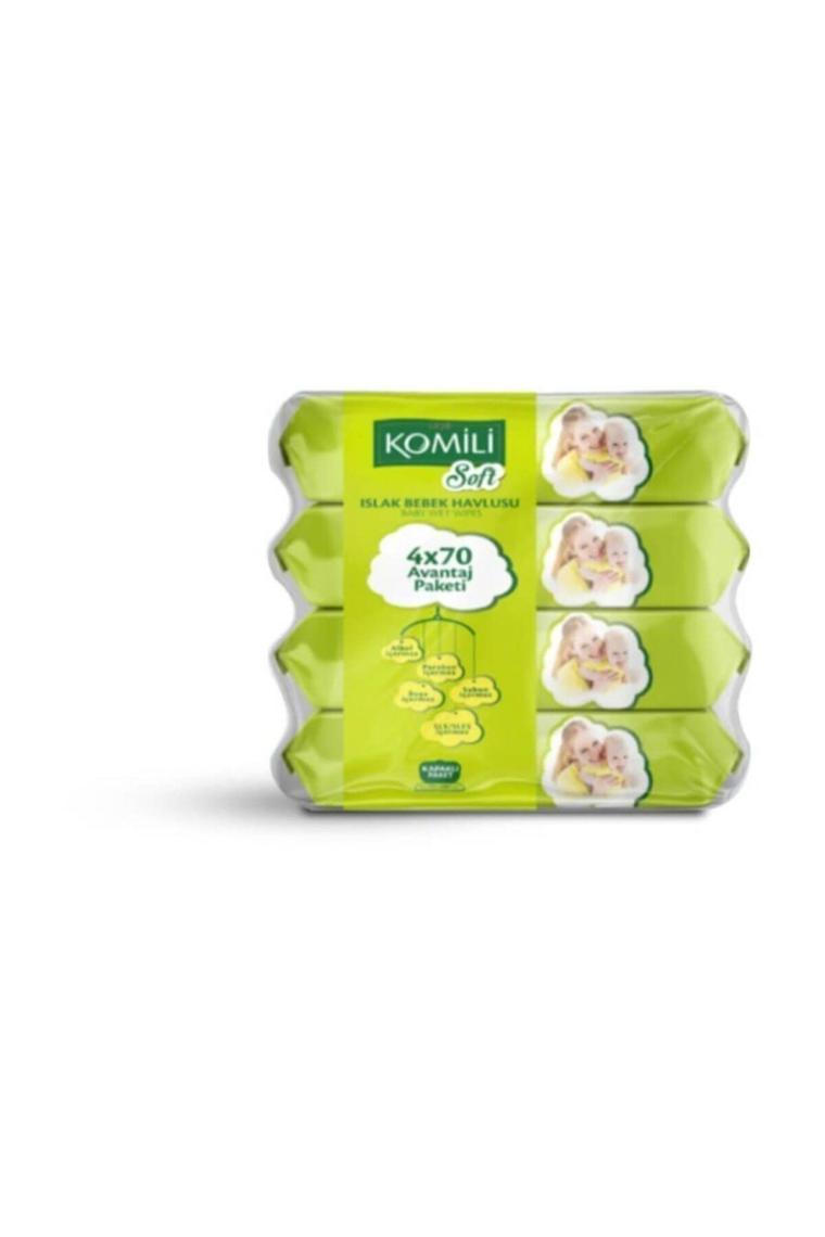 Komili Soft 70 Yaprak 4'lü Paket Islak Mendil