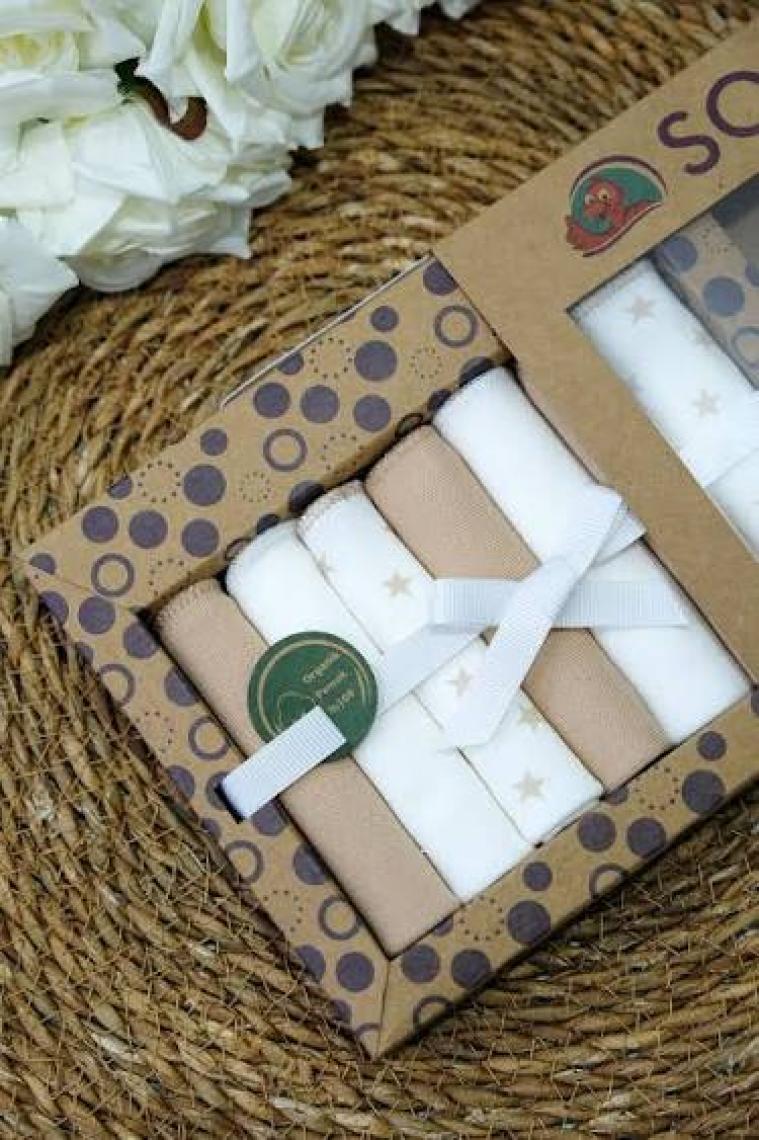 Sozzy Bebek Ağız Mendili Pamuklu Yumuşak 7 Adet