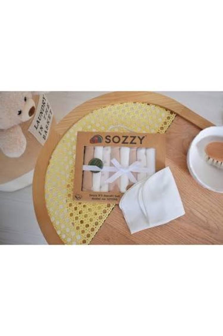 Sozzy Bebek Ağız Mendili Pamuklu Yumuşak 7 Adet