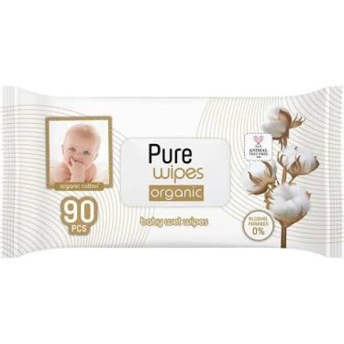 Pure Baby Organik Pamuklu Islak Havlu 24×90 (2160 Yaprak)
