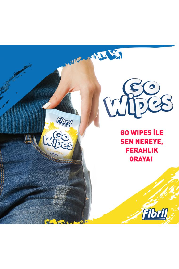 Fibril Go Wipes Ice Lemon Islak Mendil x 12 Paket 240 Yaprak