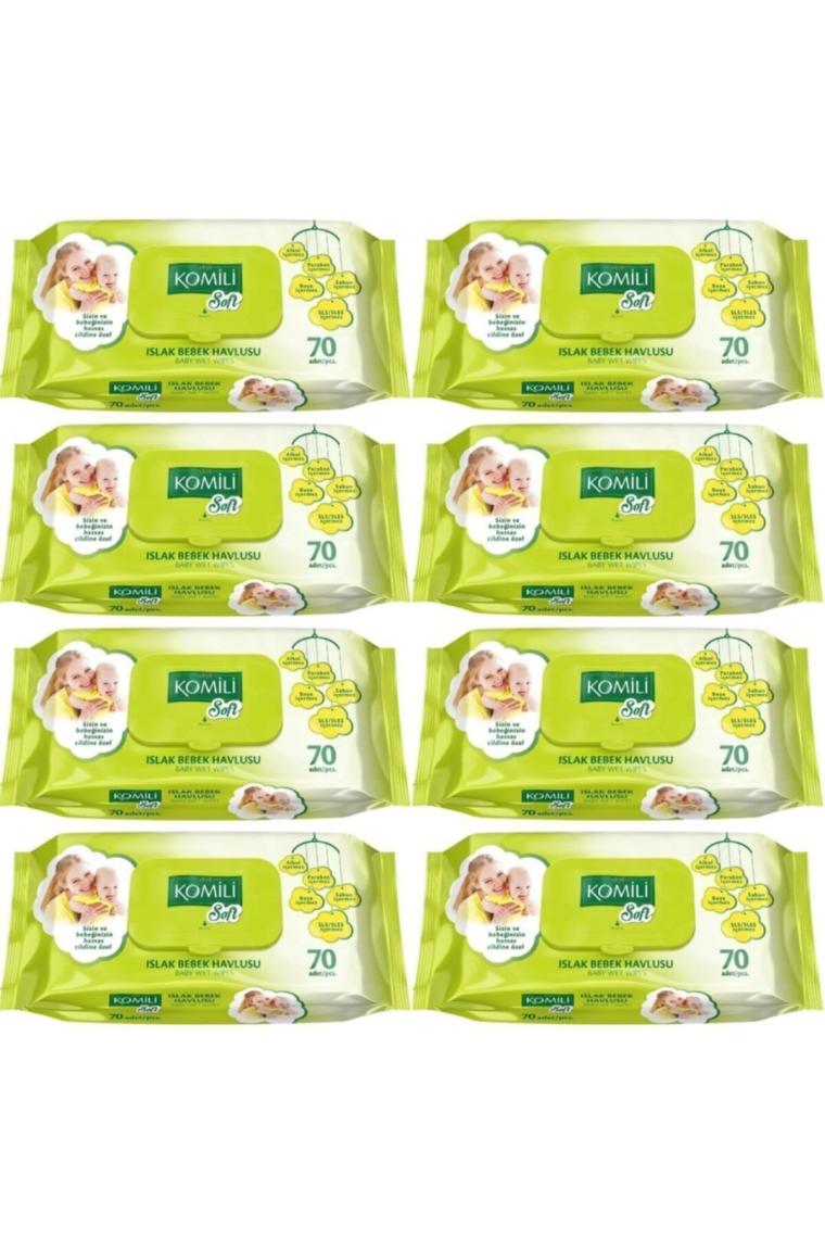 Komili Soft Islak Havlu 8 x 70 560 Yaprak