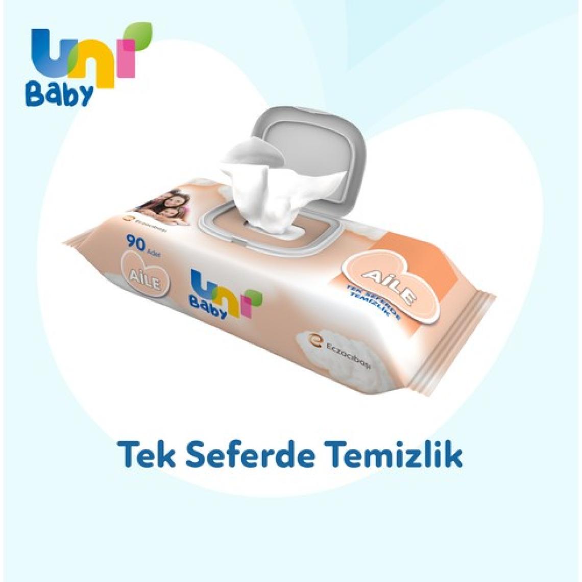 Uni Baby Aile 90 Yaprak 12'li Paket Islak Mendil