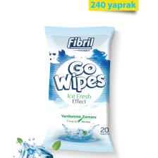 Fibril Go Wipes Ice Fresh Islak Mendil x 12 Paket 240 Yaprak