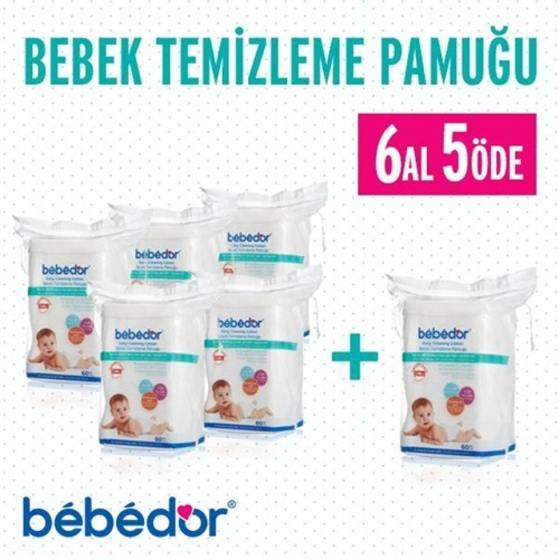 Bebedor Bebek Temizleme Pamuğu 6 Al 5 Öde