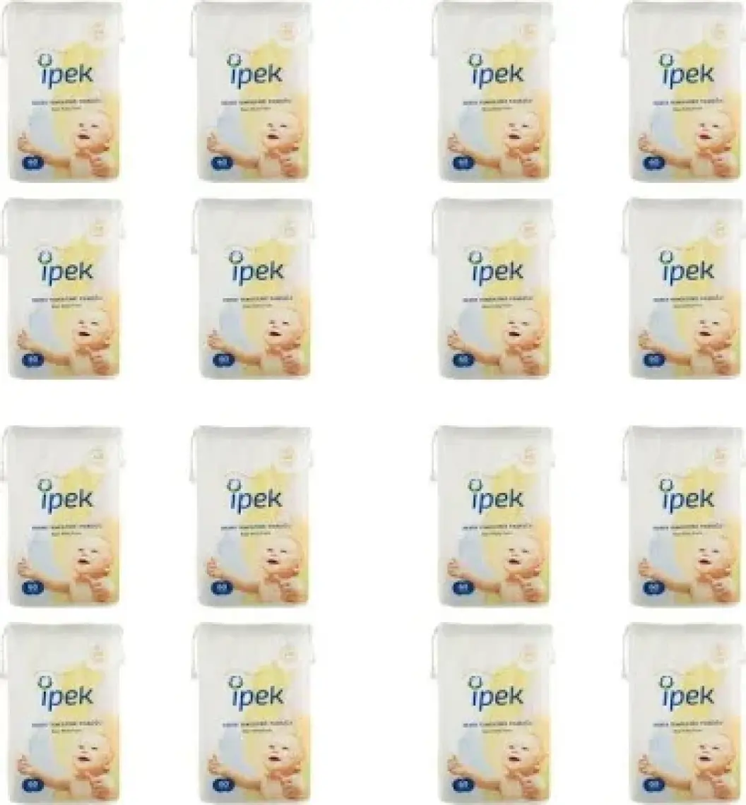 İpek Maxi Bebek Temizleme Pamuğu 60'lı X 30 Paket 1 Koli