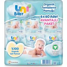 Uni Baby Unı Baby Bebek Temizleme Pamuğu 6X60'LI