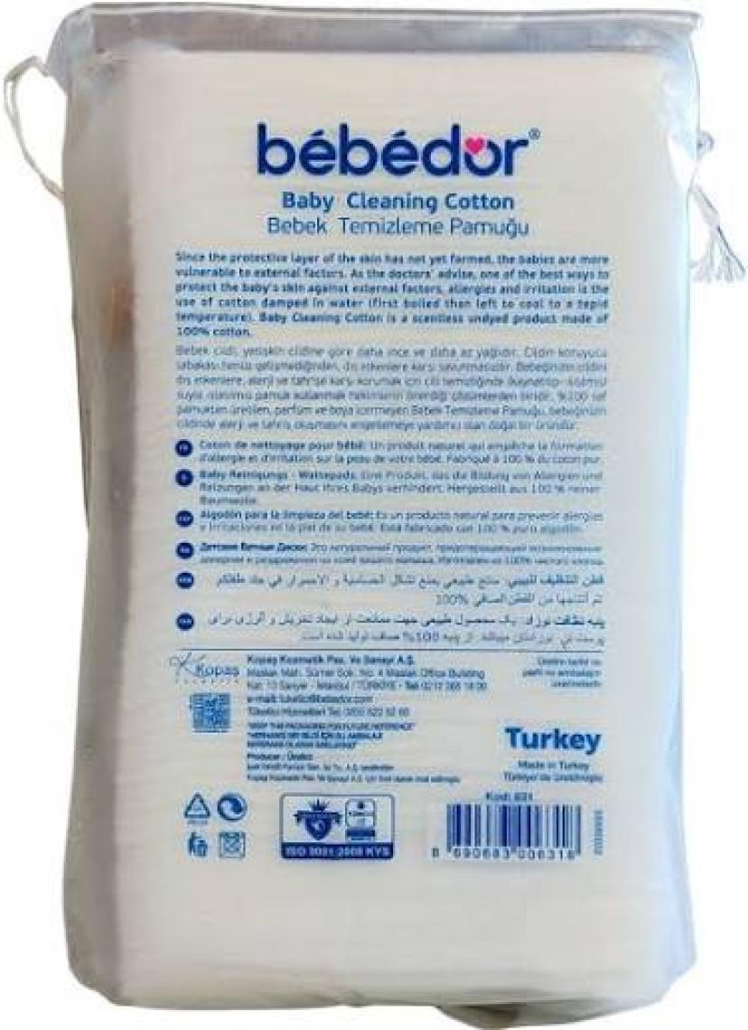 Bebedor B-631 Bebek Temizleme Pamuğu2 Li Paket
