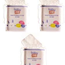Baby&me Bebek Temizleme Pamuğu 3'lü Paket 60 Adetli