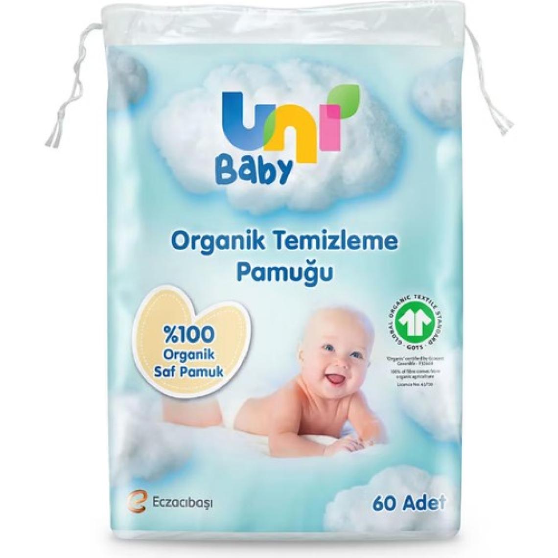 Uni Baby Organik Temizleme Pamuğu 60 Adet