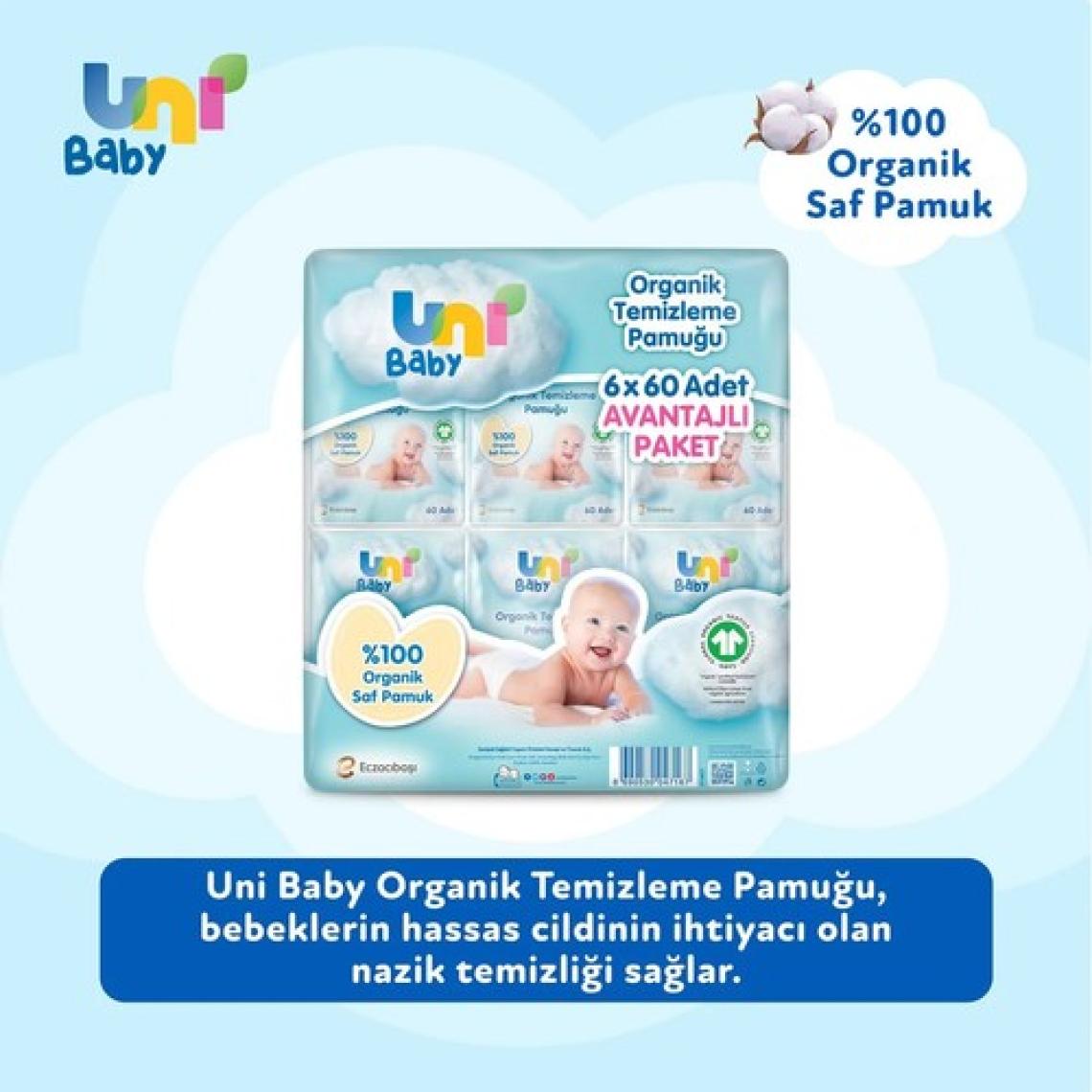 Uni Baby Unı Baby Bebek Temizleme Pamuğu 6X60'LI