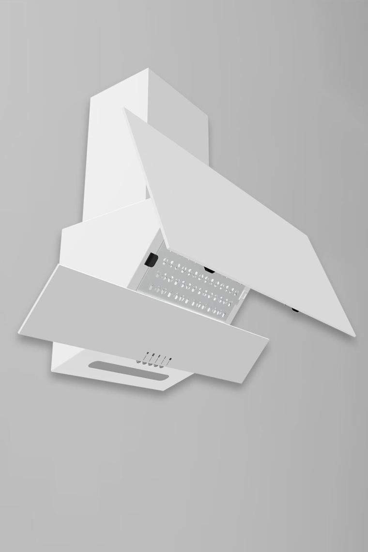 Alveus Mod F17 Duvar Tipi Davlumbaz - Beyaz Alüminyum Filtre ile 450 m³/s Yüksek Emiş Gücü ve Sessiz Çalışma