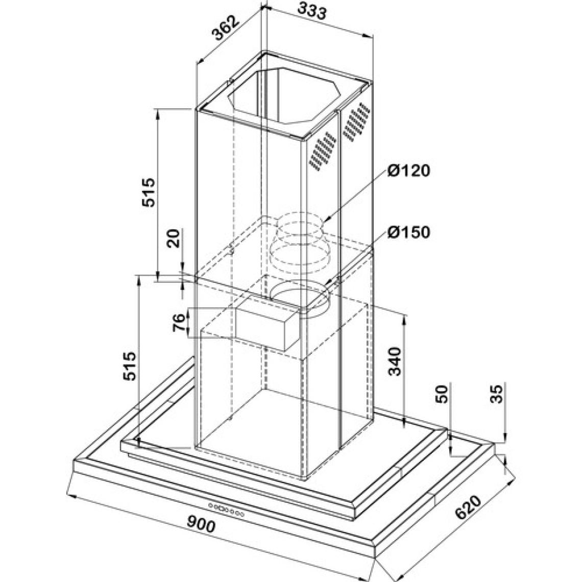 Kügerr DIS40 "Dünyanın En Sessiz Davlumbazı" Inox Ada Tipi Davlumbaz