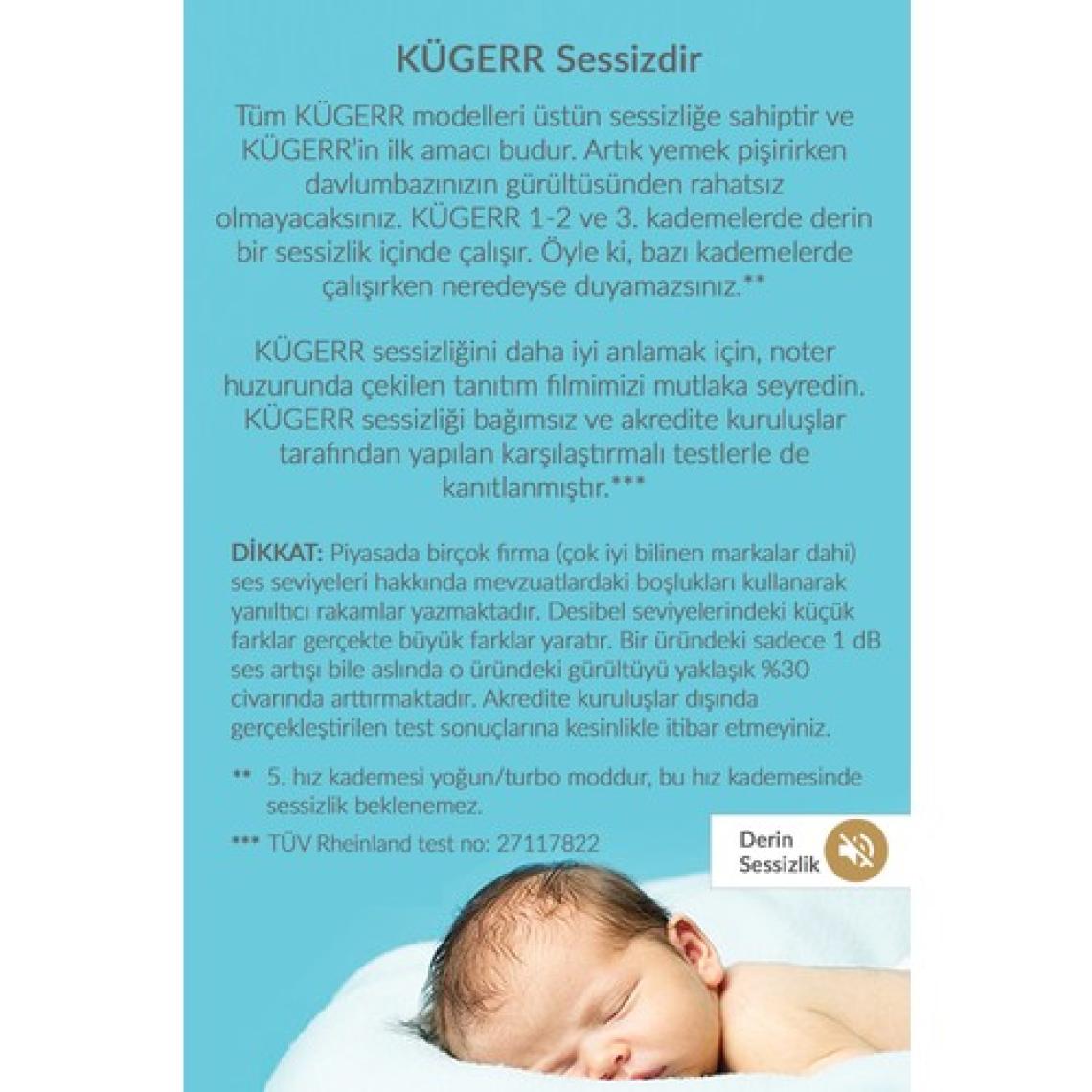 Kügerr DIS40 "Dünyanın En Sessiz Davlumbazı" Inox Ada Tipi Davlumbaz