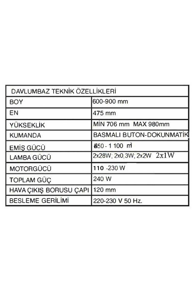 Alveus İber Siyah 60 Davlumbaz