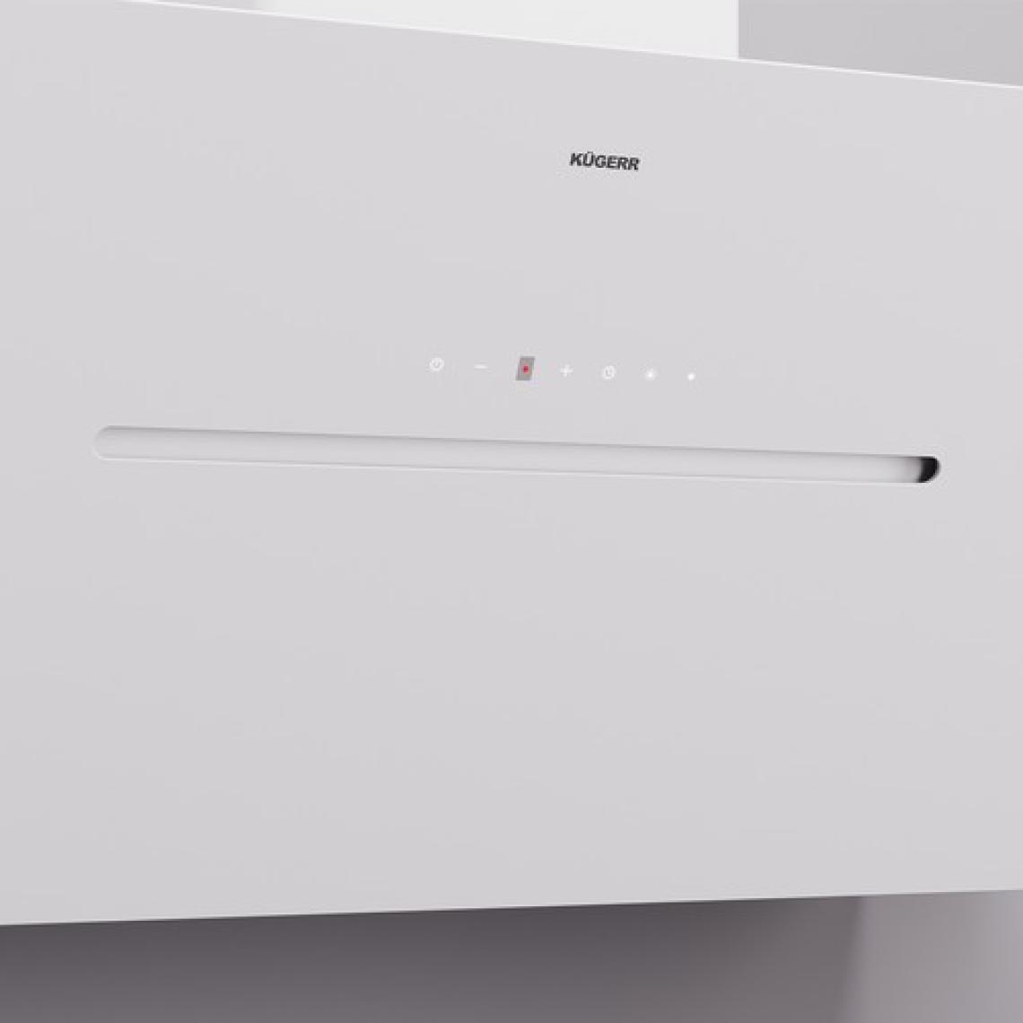 Kügerr D8 90 cm Beyaz Sessiz Davlumbaz