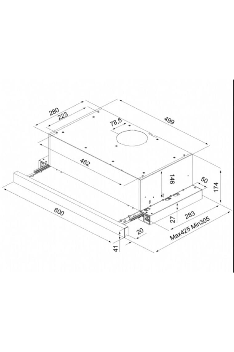 Esty 1350 Aspiratör Beyaz
