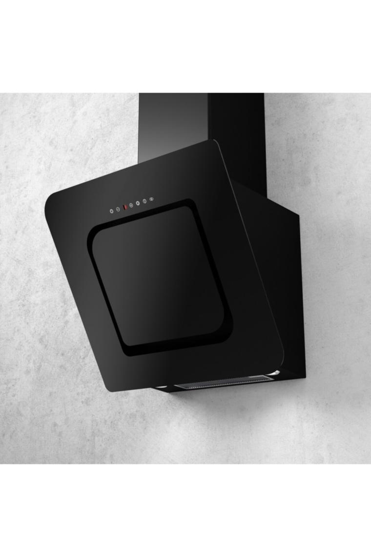 D8 60 cm Siyah Cam Ankastre Sessiz Davlumbaz