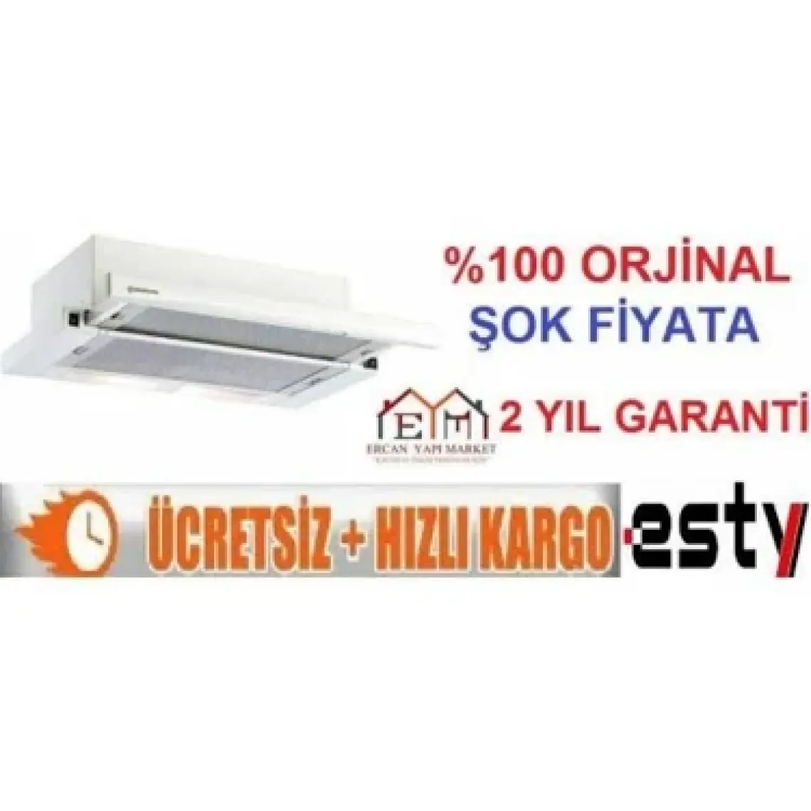 Esty 1350 Aspiratör Beyaz