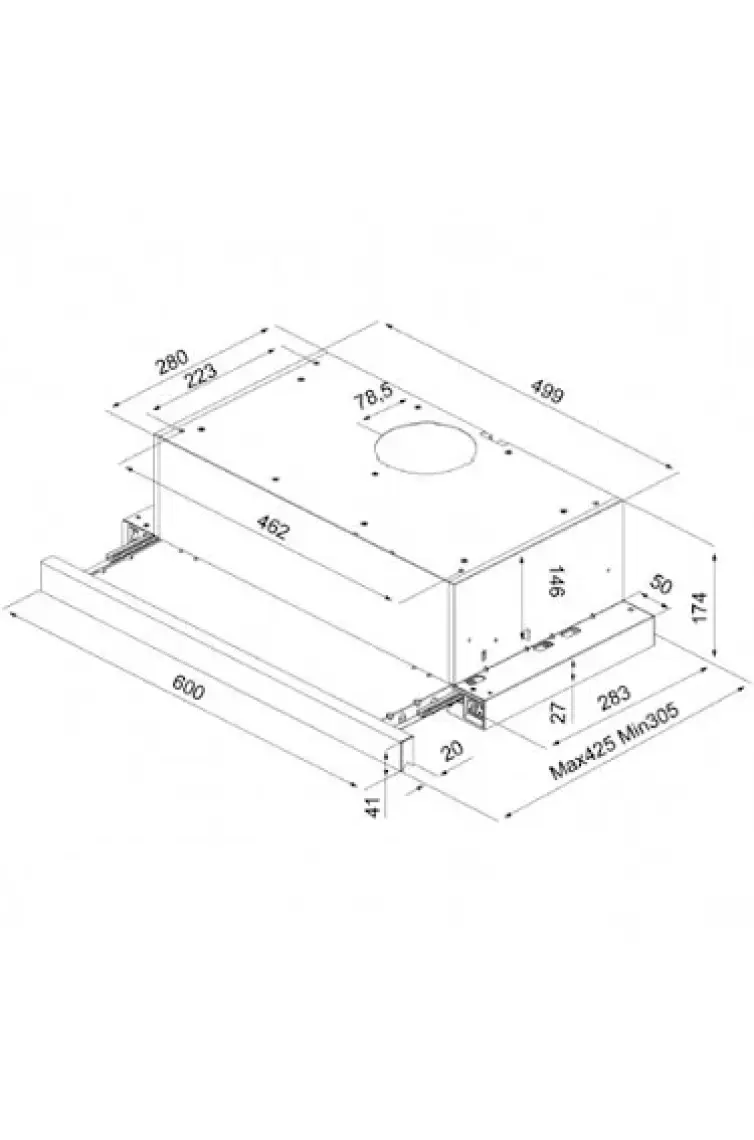Esty 1350 Aspiratör Beyaz