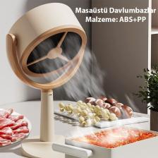 Taşınabilir Şarjlı Masaüstü Filtreli Davlumbaz Koku Giderici KREM