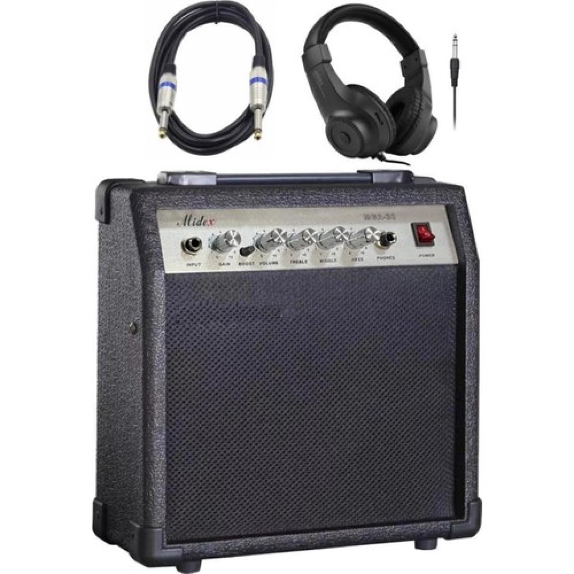 Midex MGA-30HD Elektro Gitar Amfisi 30 WATT Gain Özelliği Kulaklık Çıkışı