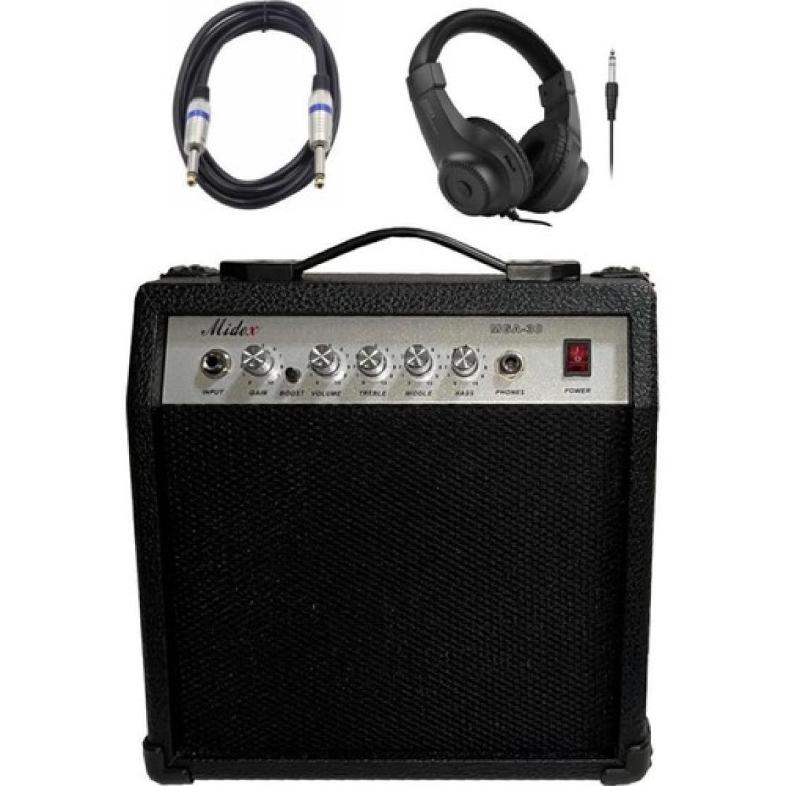Midex MGA-30HD Elektro Gitar Amfisi 30 WATT Gain Özelliği Kulaklık Çıkışı