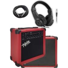 Midex MGA-25RD-HD Elektro Gitar Amfisi 25 Watt USB Bluetooth ve Şarjlı (Amfi Kulaklık ve Jack Kablo)