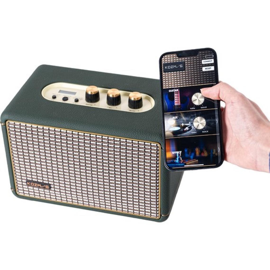 KOZMOS Aura-30 Uygulama ile Kontrol Edilebilen Akustik Enstrüman Amfisi ve Bluetooth Hoparlör