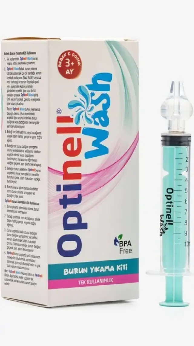 Optinellwash Bebek Burun Yıkama Kiti 1 Adet , Bebek Burun Yıkama Enjektörü