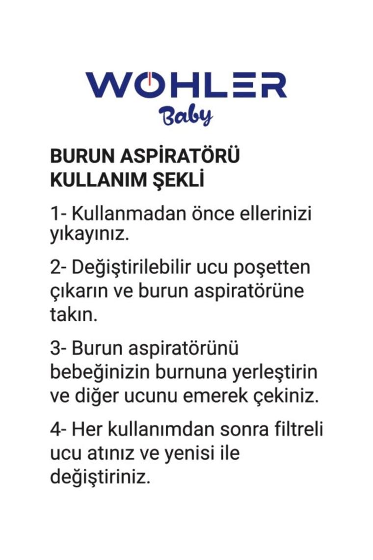 Nazal Burun Aspiratörü Yedek Uç 10 'lu Tek Tek Poşetli (OTRİ BEBE UYUMLU)