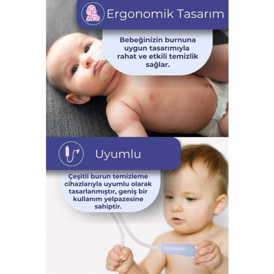Bluewell 3x Otribebe Brunobaby Weebaby Uyumlu Nazal Aspiratör Yedek Uç Burun Aspiratörü Ucu Yumuşak Uç 10'lu