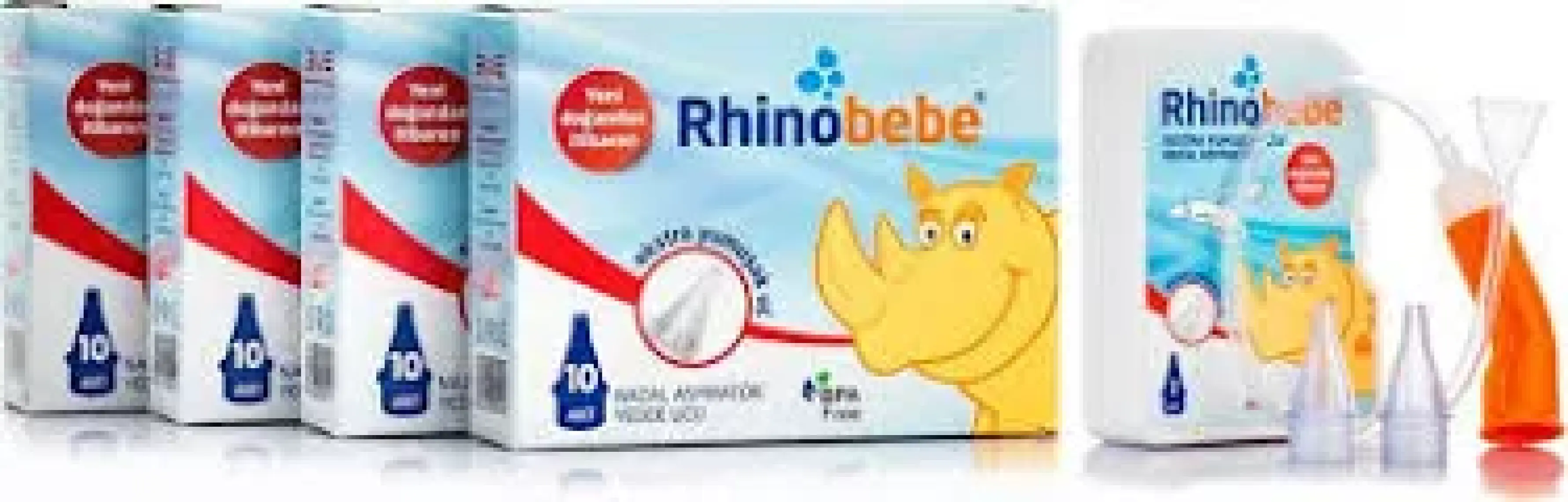 Rhinobebe Nazal Burun Aspiratörü Yedek Ucu ( 4 Kutu )+Aspiratör SKT 07/2028