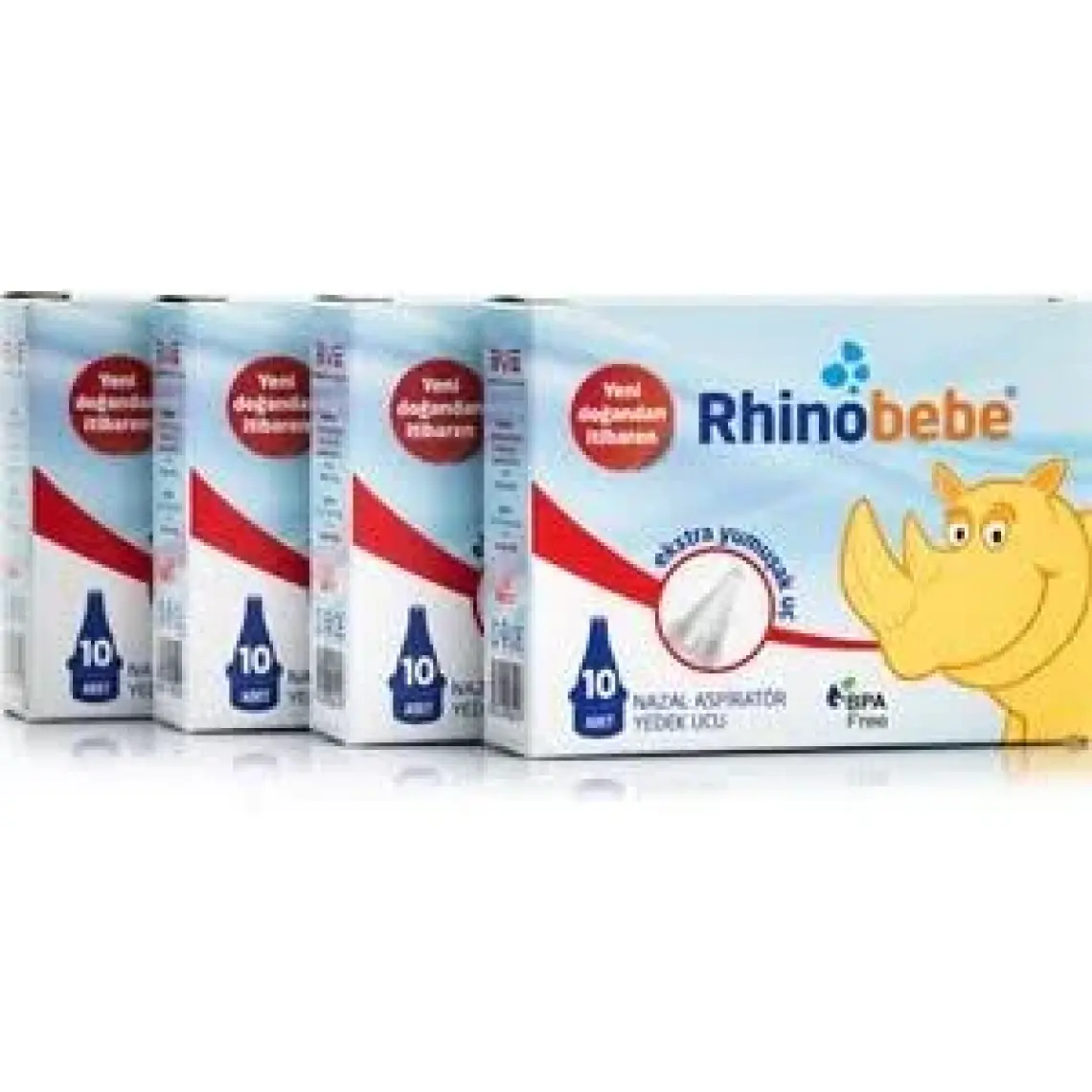 Rhinobebe Nazal Burun Aspiratörü Yedek Ucu ( 4 Kutu )+Aspiratör SKT 07/2028